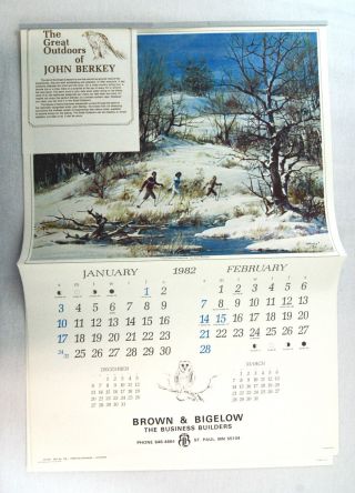 Vintage 1982 2021 The Great Outdoors Of John Berkey Calendar