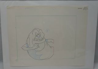 The Real Ghostbusters Animation Cel Hand Drawn Sketch Slimer 161