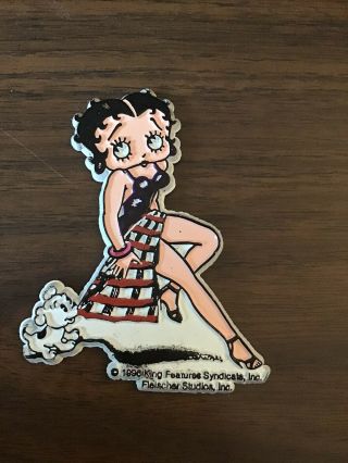 Vintage Magnet - - 1996 - - Betty Boop - - Dog Pulling Dress