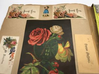 Victorian Scrapbook Pages Die Cut Trade Post Card Christmas Dog Duck Hunting Owl 3