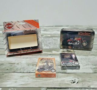 Harley Davidson Motorcycle Playing Card Decks (2) Limited Edition Collector Tin
