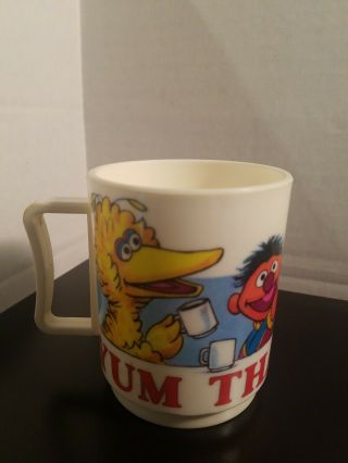 Vintage 1970s Sesame Street Melamine Plastic Cup Mug Muppets By Peterpan Inc