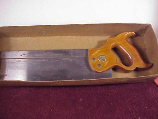 Henry Disston No.  4 12 " Back Saw With Box