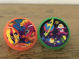 Lisa Frank Fish And Space Rings Plastic Set Of 2