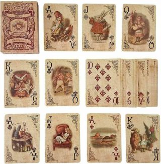 Asvp Shop Alice In Wonderland Playing Cards - Full Set Is Ideal For Themed Pa.