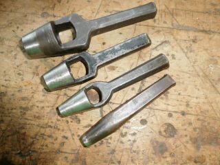 Vintage Bmc Osborne Leather Cutting Arch Hole Punch Tool - 1,  3/4,  1/2,  3/8 Inch