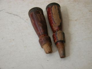 2) Vintage Stanley Wood Socket Chisel Handles