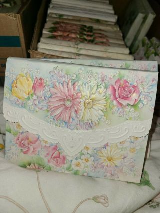 Carol Wilson Fine Arts Stationery 10 Blank Note Cards Envelopes Floral Tulips