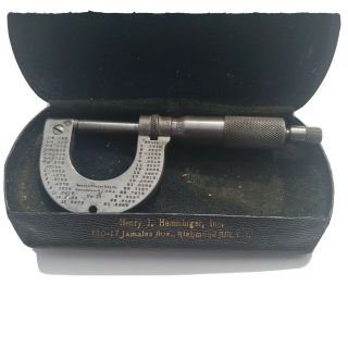 Vintage Brown & Sharpe Micrometer No.  10 W/ Case 0 - 1 "