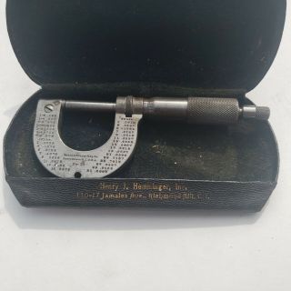 Vintage Brown & Sharpe Micrometer No.  10 w/ case 0 - 1 