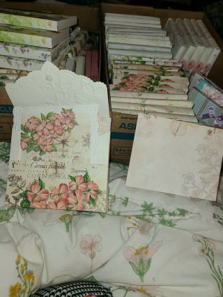 Carol Wilson Fine Arts Stationery 10 Blank Note Cards Envelopes Floral Dogwood 2