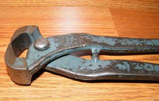 Vintage Style Approved Dunlap Black Smith Farrier Nipper Tool READ 2