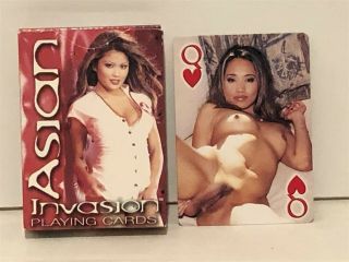 Female Nude Adult Playing Card,  54 Card Deck,  Asian Invasion