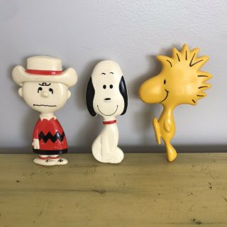 Vintage 70’s Avon Snoopy Charlie Brown Woodstock Hair Brushes