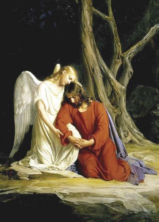 Christ In Gethsemane (1873) By Carl Bloch Blank Greeting Card (pack Of 7)