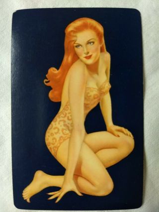 Vintage 1943 Esquire Varga Pinup Playing Card Blonde Red Double 2 Decks - no box 3