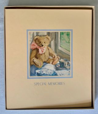 Hallmark Large Teddy Bear & Bow Scrapbook Photo Album Vintage