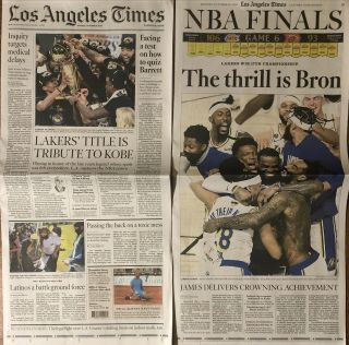 Lakers Title Is Tribute To Kobe Bryant 10/12/2020 Los Angeles Times Lebron James