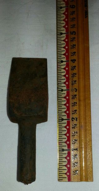 Old Vintage Hand Forged Blacksmith Cutting Cutter Anvil Pritchel Hardy Hammer