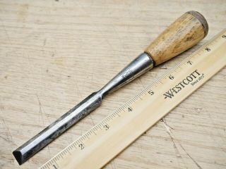 Old Woodworking Tools Vintage Pexto 1/2 " Bevel Edge Socket Chisel