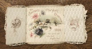 Antique 1896 Calendar Booklet