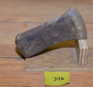 Collectible early axe head trade embossed vintage blacksmith trapping tool 346 2