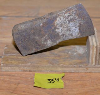 Collectible early axe head trade embossed vintage blacksmith trapping tool 354 2
