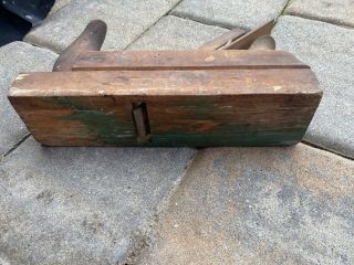 Rare Antique wooden block plane vintage wood plane No Name Carpenter tool 3