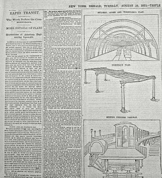 Rapid Transit Plans For York Indepth 1875 Newspaper / Gloucester Centennial