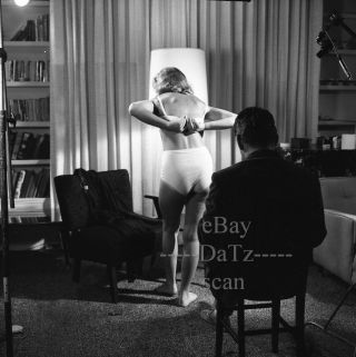 1960s Negative,  Sexy Blonde Pin - Up Girl In Lingerie On Set,  Cheesecake T266266