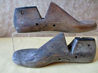 Vintage Pair,  2 Cobbler Shoe Lasts,  Wood,  Size 7c Adult