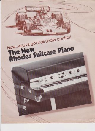 Vintage Ad Sheet 2192 - Rhodes Suitcase Piano