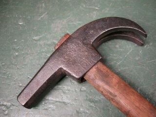 Antique Old Vintage Woodworking Tools Rare Early Claw Hammer Fine Form