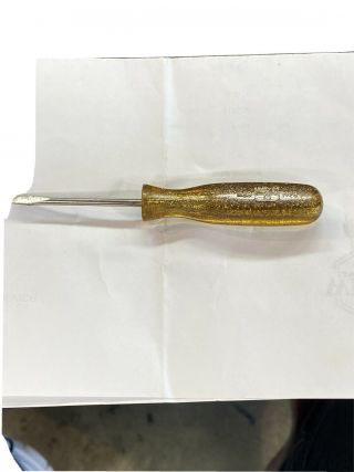 Snap On Tools 50th Anniversary Clear Gold Metal Flake Metallic Screwdriver Rare