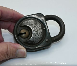 E.  T.  Fraim Lock Company 1895 - 1925 Padlock No Key Lancaster Pa