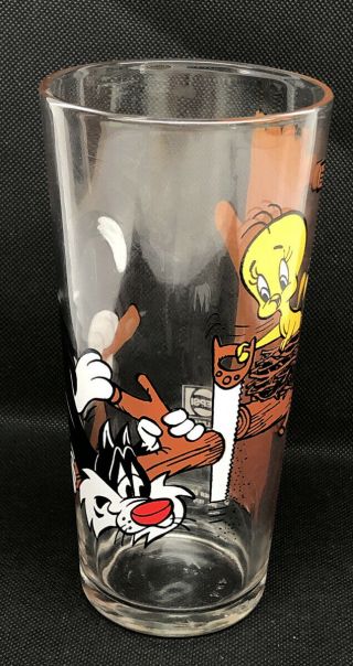 Sylvester And Tweety Warner Brothers Looney Tunes Pepsi Glass 1976