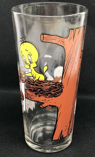 Sylvester and Tweety Warner Brothers Looney Tunes Pepsi Glass 1976 2