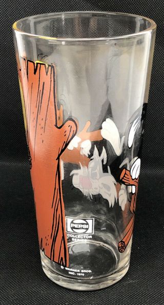 Sylvester and Tweety Warner Brothers Looney Tunes Pepsi Glass 1976 3