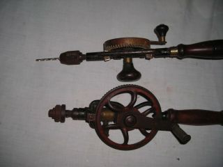 Two Antique / Vintage Hand Crank Drills,