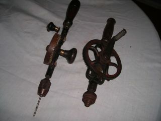 Two Antique / Vintage Hand Crank Drills, 2