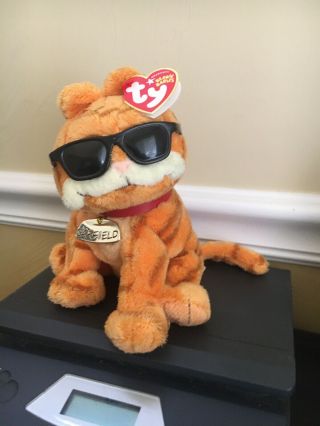 Sunglasses Cool Cat Garfield Ty Beanie Babies Baby W/tag Plushie 2004 Movie