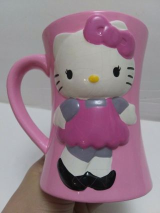 Hello Kitty Pink Coffee Mug 2014 Sanrio Fab
