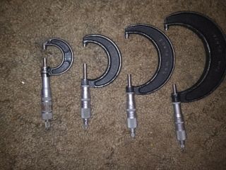 Micrometers set of 4 Central tool co. 2