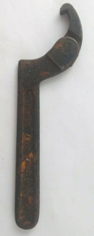 Vintage J.  H.  Williams & Co 472 Forged Steel Hook Spanner Wrench 1 1/4 " - 3 "