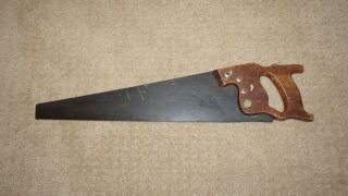 ,  Vintage Warranted Superior 18 " 9 Tpi Hand Saw - Made In Usa,