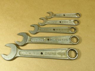 Vintage Set Of Wards Wrenches / Montgomery Eclipse 5 Piece Set / Combination