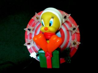 Vintage 1997 Looney Tunes 12 Light Tweety Bird Christmas Tree Topper
