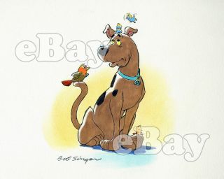 Rare Scooby Doo Cartoon Color Tv Photo Hanna Barbera Studios Concept Art