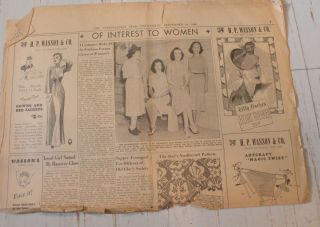 Vintage Newspaper Ads - L S Ayres - William H Block - Ls Strauss - Hp Wasson Co