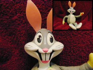 Talking Bugs Bunny Pull String Toy 1971 Mattel 11 " Still Talks No Bow / Carrot